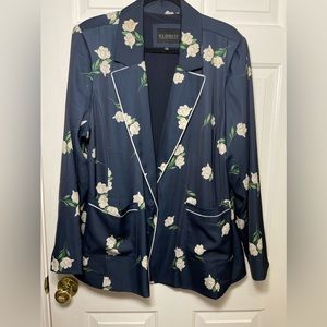 Eloquii Satin Floral Blazer